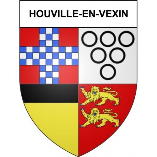 Houville-En-Vexin 27 Ville Stickers Blason Autocollant Adhésif - 4 Cm
