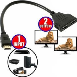 Multiprise HDMI 3 femelles / 1 mâle noir
