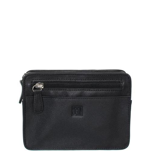 Mini pochette Hexagona cuir ref_xga40919-noir Noir