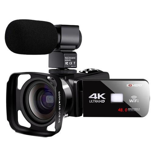 Argent Avec 64G caméra vidéo 4K48mp, Zoom numérique 18X, pour Vlogging Youtube, 10 réflecteurs, 3.0 degrés