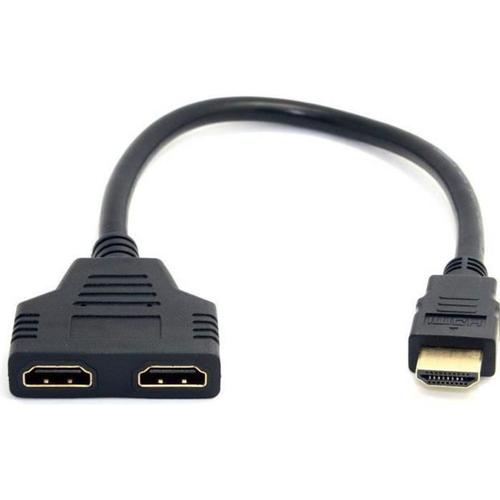 INECK® Prise HDMI 1 mâle vers Double HDMI 2 femelle Y adaptateur de câble de répartiteur LCD LED HD TV