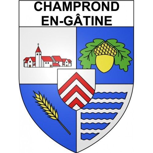Champrond-En-Gâtine 28 Ville Stickers Blason Autocollant Adhésif - 4 Cm