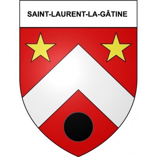 Saint-Laurent-La-Gâtine 28 Ville Stickers Blason Autocollant Adhésif - 17 Cm