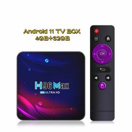 Boîtier Smart TV H96 MAX, Android 10.0, 4 Go/64 Go, Décodeur, Lecteur  MultiXXL, Sans Fil