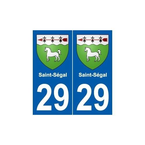 29 Saint-Ségal Blason Autocollant Plaque Stickers Ville - Droits