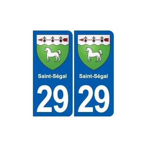 29 Saint-Ségal Blason Autocollant Plaque Stickers Ville - Arrondis