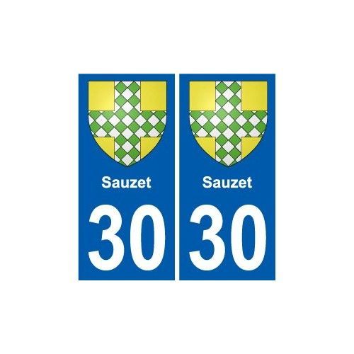 30 Sauzet Blason Autocollant Plaque Stickers Ville - Droits