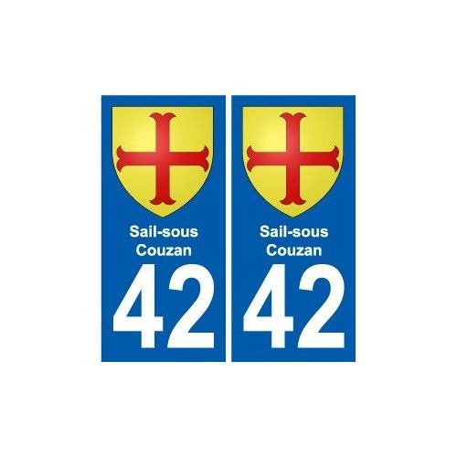 42 Sail-Sous-Couzan Blason Autocollant Plaque Stickers Ville - Droits