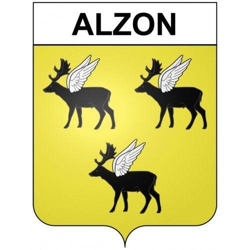 Alzon 30 Ville Stickers Blason Autocollant Adhésif - 8 Cm