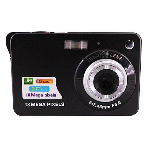 Le noir Forfait standard Caméra vidéo numérique Winait MAX 18 mégapixels, écran TFT 2.7 ''/capteur cmos 3mp/zoom numérique 4x caméra compacte vidéo