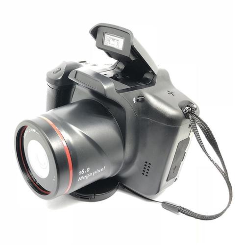 Le noir caméra numérique HD 720P SLR, Zoom numérique 4X, écran 2.8 pouces, caméras 3mp CMOS Max, résolution 12mp, sortie TV, PC