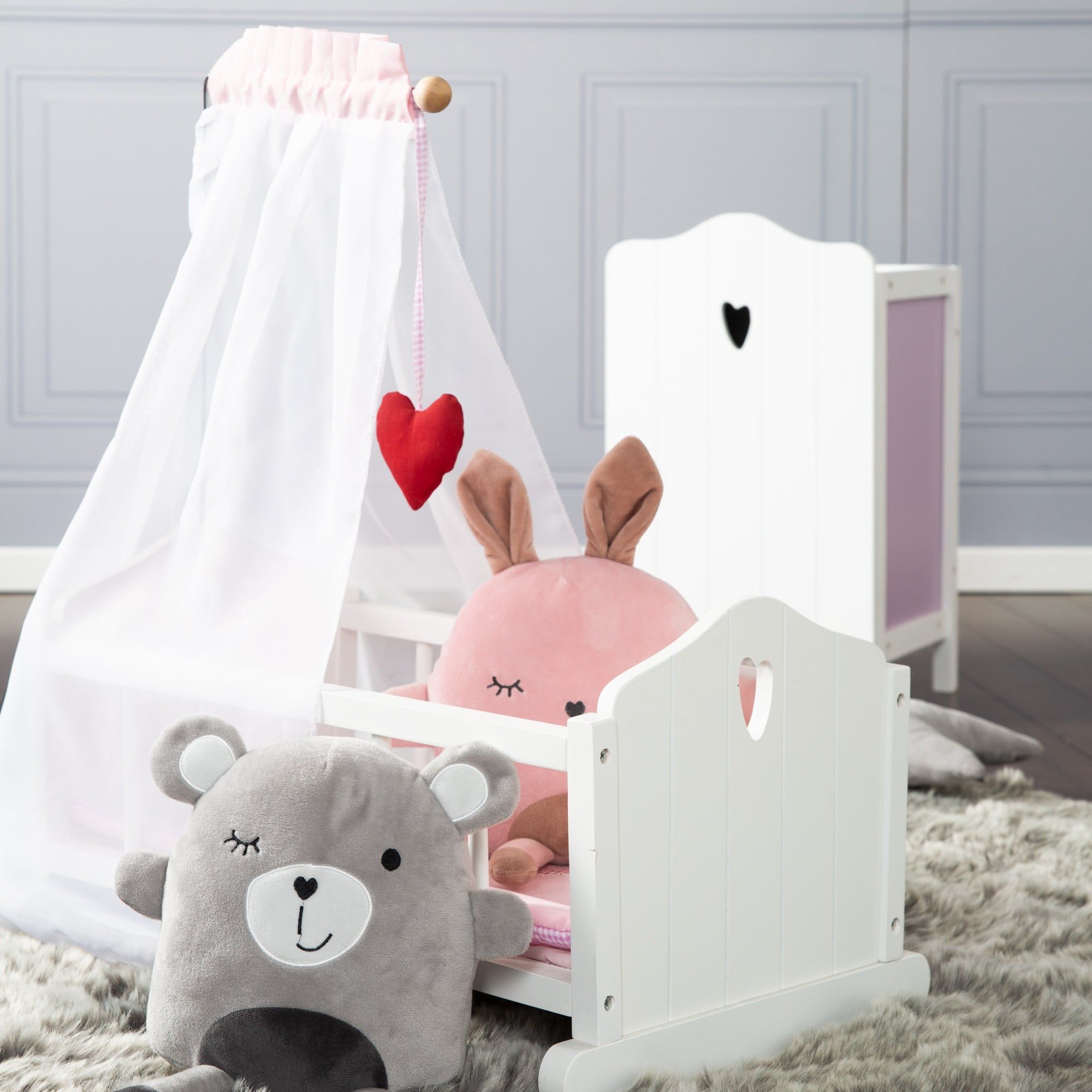 Berceau De Poup�e En Bois Fienchen - Roba - Lit � Bascule Po... - 4