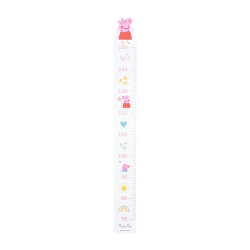 Roba Peppa Pig Toise En Bois - Échelle De 70 Cm À 150 Cm Pour Enfants - Décoration De La Chambre Bébé - Motif Truie - Rose / Blanc
