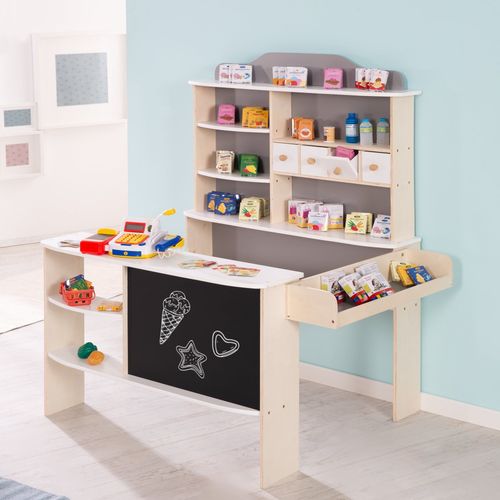 Marchande Avec Caisse Éléctronique - Roba - Blanc-Gris - Jouets D'imitation - Mixte - Enfant