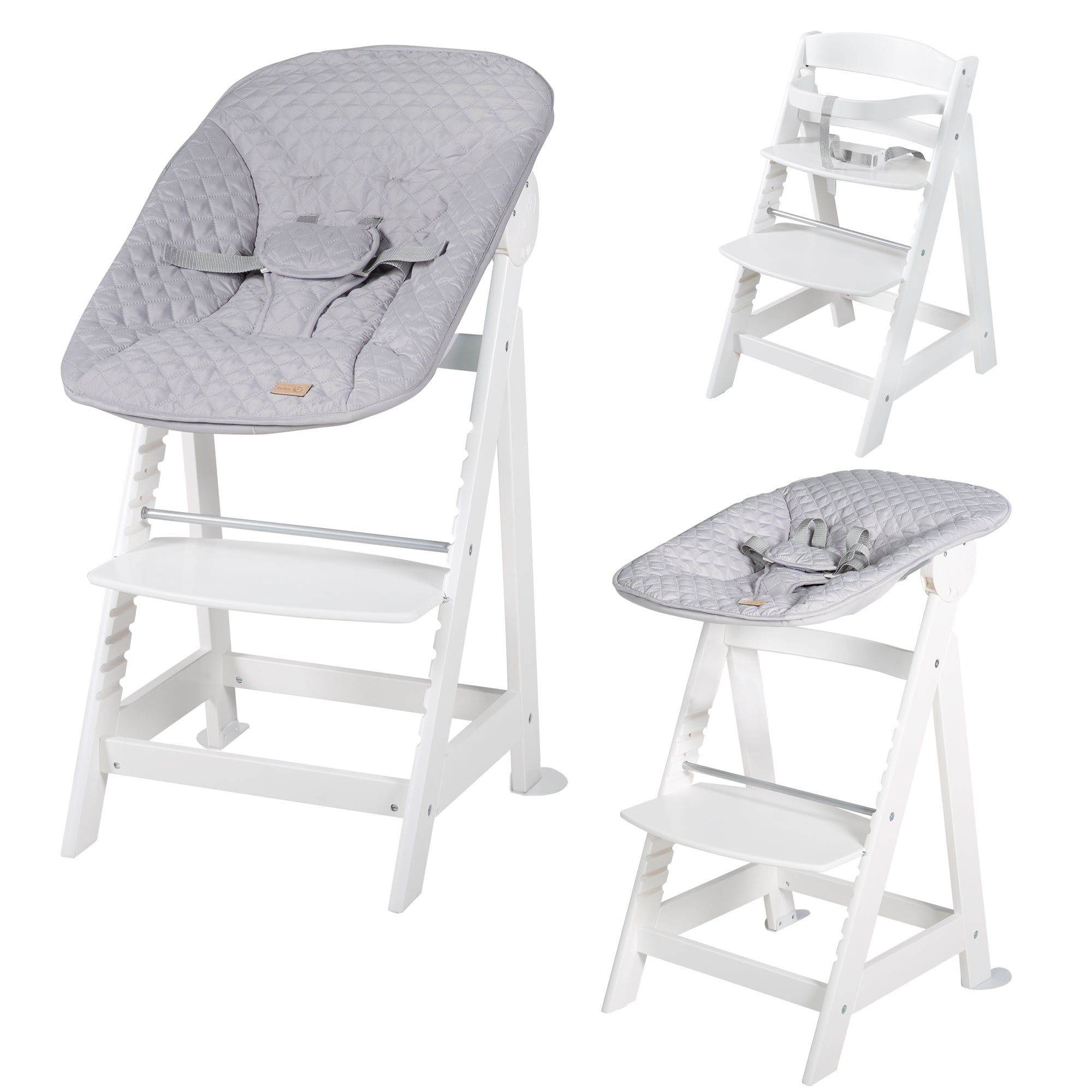 Roba Chaise Haute volutive Born Up 2 En 1 + Transat Inclina...