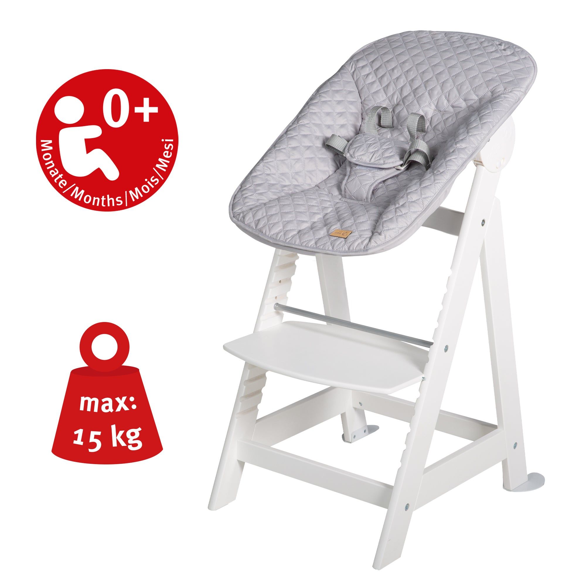 Roba Chaise Haute volutive Born Up 2 En 1 + Transat Inclina... - 6