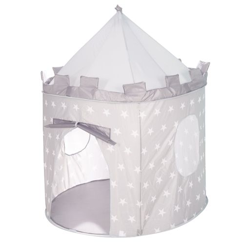 Tente De Jeu Pour Enfant Roba "Ritterburg" - Château De Chevalier - Gris Imprimé Étoiles