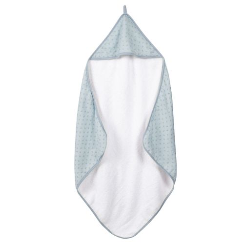Roba Cape De Bain Bébé Bio "Lil Planet" 80x80 Cm - Coton Et Mousseline - Bleu Clair