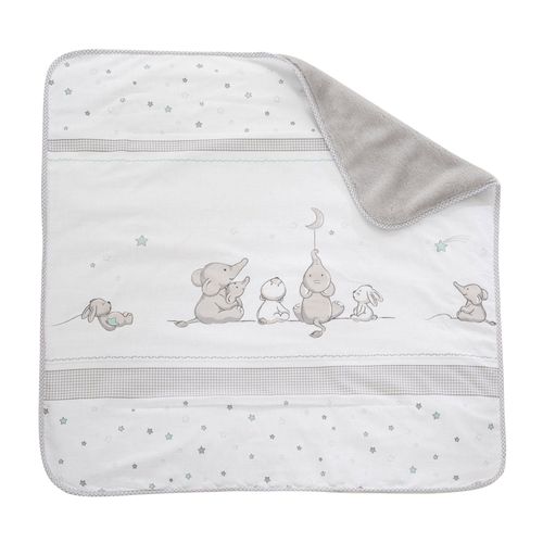 Roba Couverture Bébé "Sternenzauber" 80x80 Cm - 2 Faces Polaire Doux Et Coton