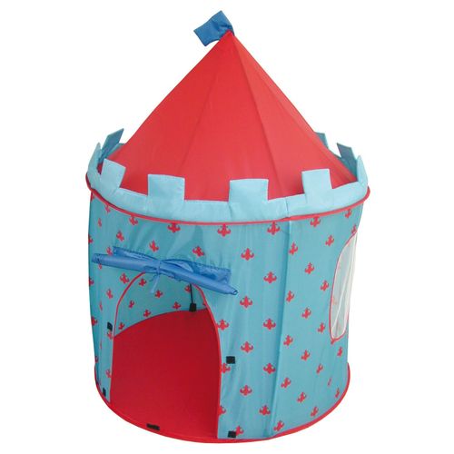 Tente De Jeu Enfant Roba - Forteresse Ritterburg En Polyester Avec Porte Et Fenêtres - Bleu