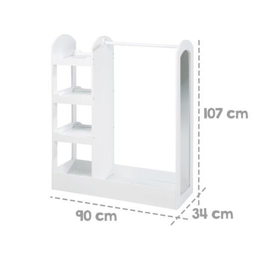 Porte Manteau B�b� avec Penderie - �tag�res et Miroir - Bois... - 2