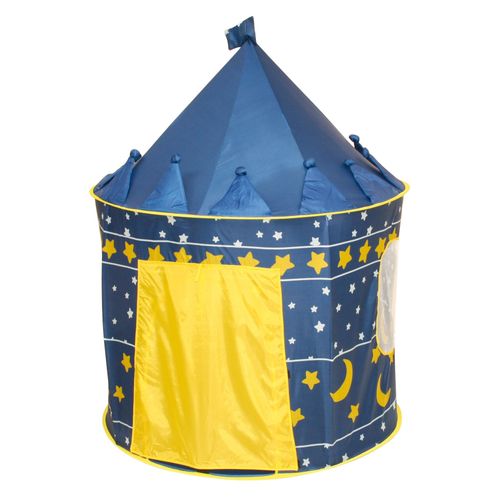 Tente De Jeu Enfant Roba Mond & Sterne Pop-Up - Bleu/Jaune - 105x135 Cm