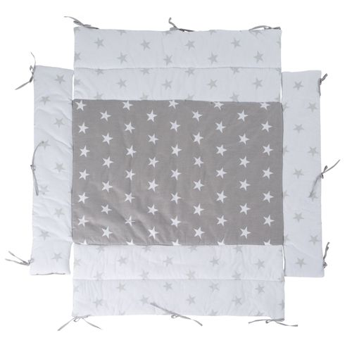 Tapis De Parc Bébé - Roba - Little Stars - Gris / Blanc - Universel - H 18 X L 96 X P 96 Cm