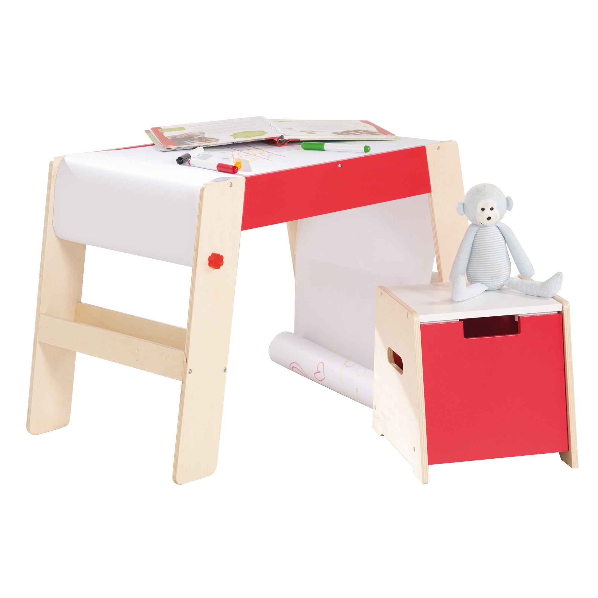Roba Maltisch/Hocker-Kombination Inkl. Papierrolle - 7