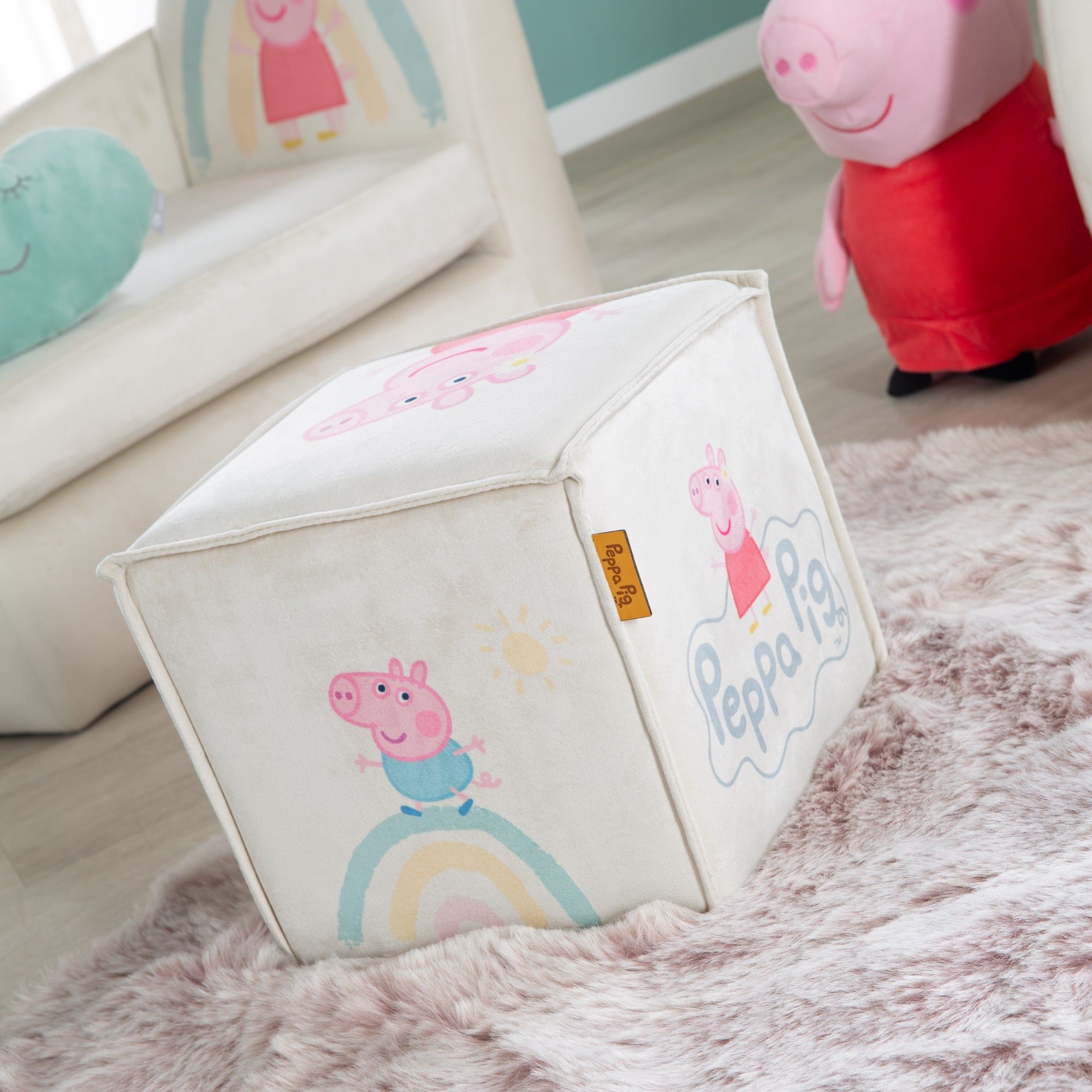 Roba Pouf Bb En Forme De Cube Peppa Pig - Pouf Enfant En V... - 2