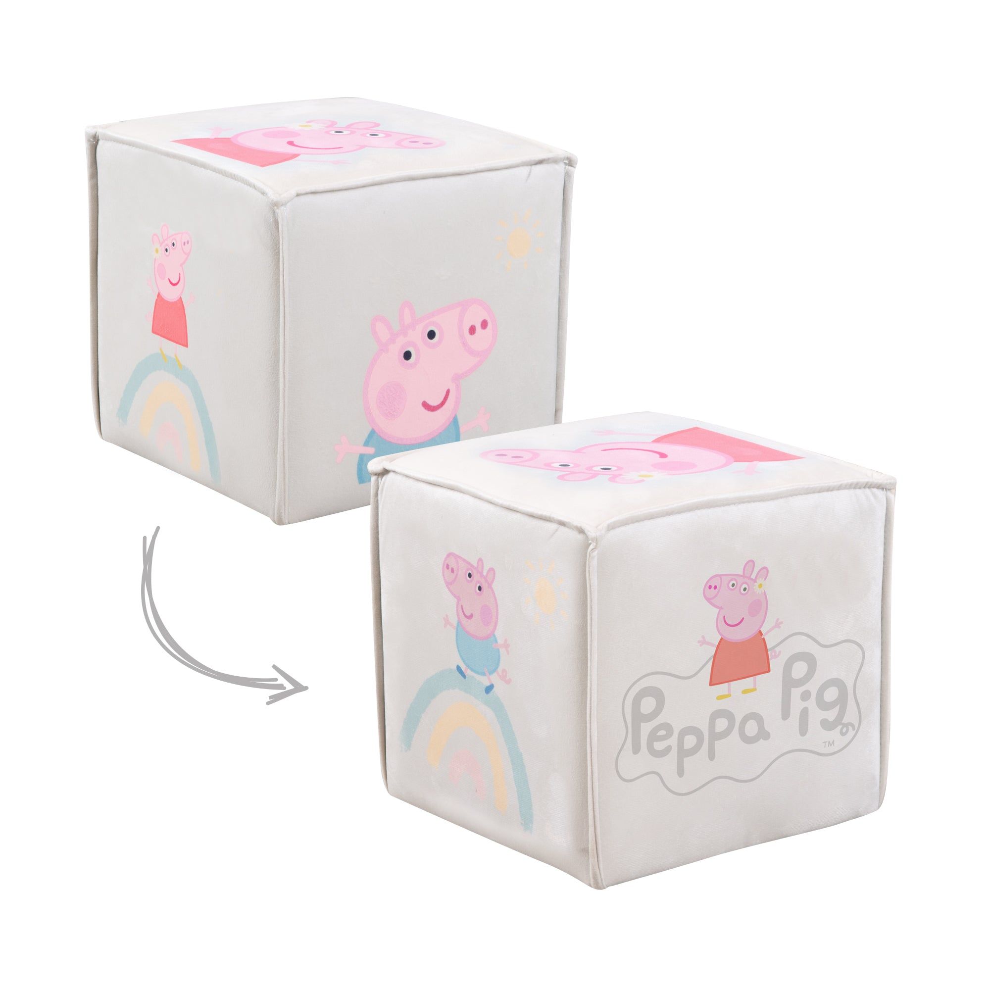 Roba Pouf Bb En Forme De Cube Peppa Pig - Pouf Enfant En V... - 6
