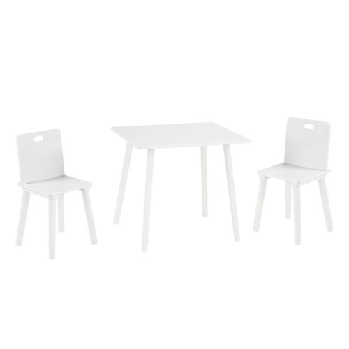 Ensemble Table Et 2 Chaises Enfants En Bois Blanc