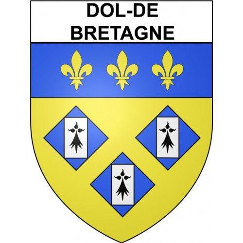 Dol-De-Bretagne 35 Ville Stickers Blason Autocollant Adhésif - 4 Cm
