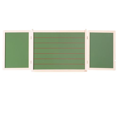Tableau Enfant - Triptyque - Double Face Magnétique Et Craie - Roba