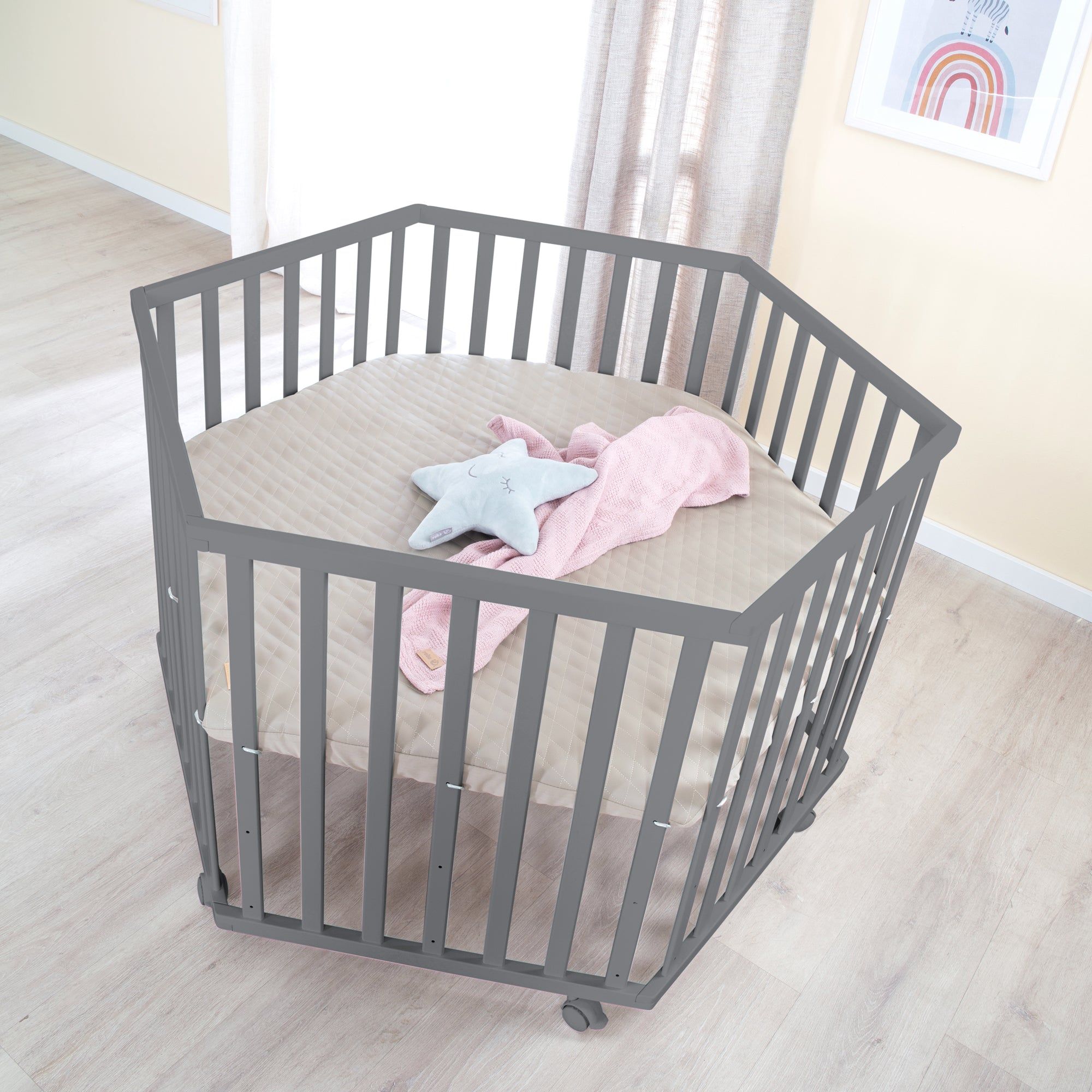 Roba Parc Bb Hexagonal - Avec Tapis Grge En Cuir Pu Hydro... - 3