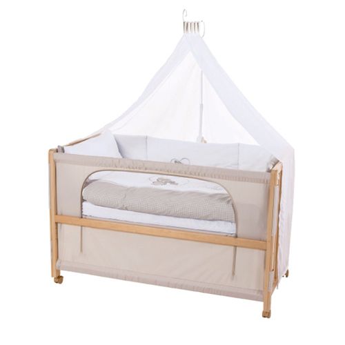 Roba Lit Cododo Complet "Liebhabar" 60x120 Cm Avec 4 Roues À Freins - Naturel