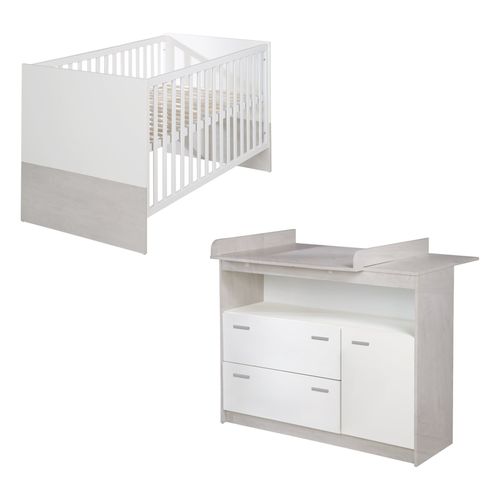 Chambre Bébé Duo - Roba - Julia - Lit Évolutif 70x140 - Bicolore