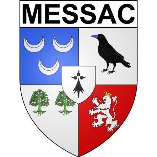 Messac 35 Ville Stickers Blason Autocollant Adhésif - 8 Cm