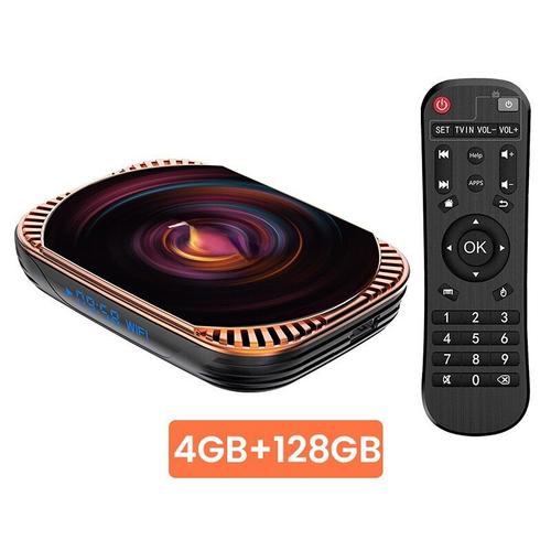 Ue Plug - 128g - Boîtier TV Amlogic S905X4, Android 11, 32 go/64 go, 4K/8K, 3D, 2022 M, récepteur multimédia rapide, avec Wifi double bande, bt 1000, dernier modèle