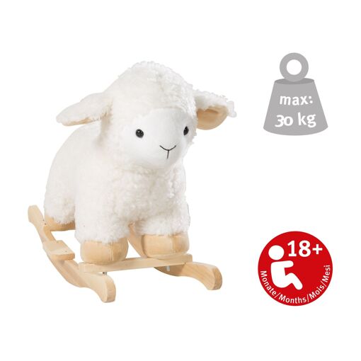 Roba Agneau � Bascule En Bois Et Peluche Douce Avec Poign�es... - 8