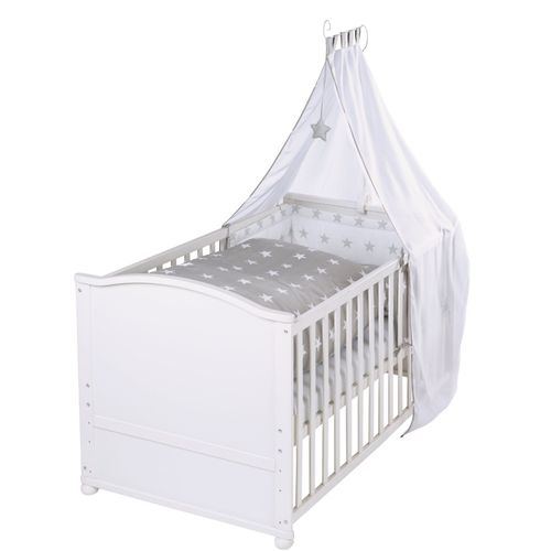 Lit Évolutif Roba Little Stars 70x140 Cm - Blanc - Avec Accessoires