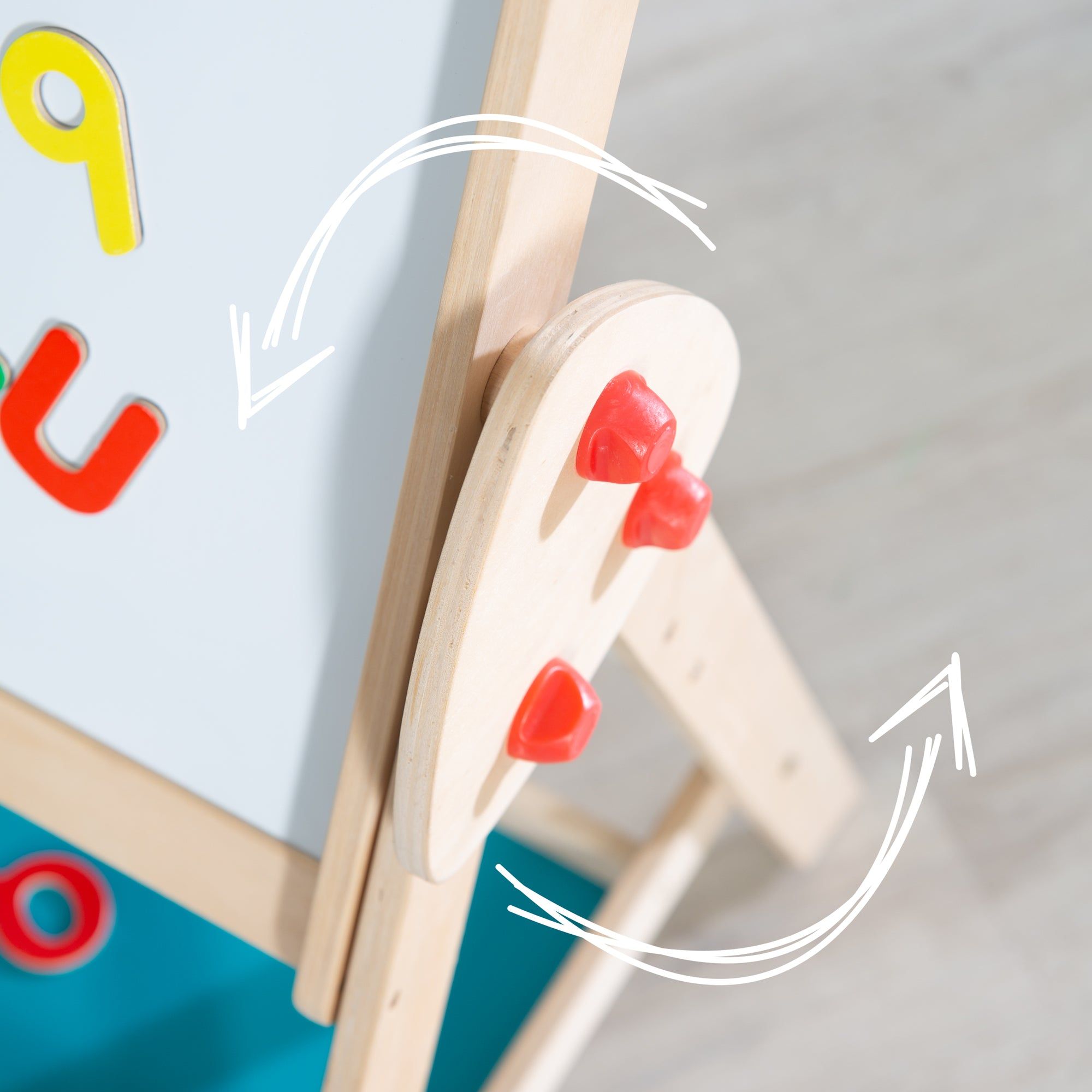Tableau Et Tabouret En Bois Pour Enfant - Roba - Double Face... - 10