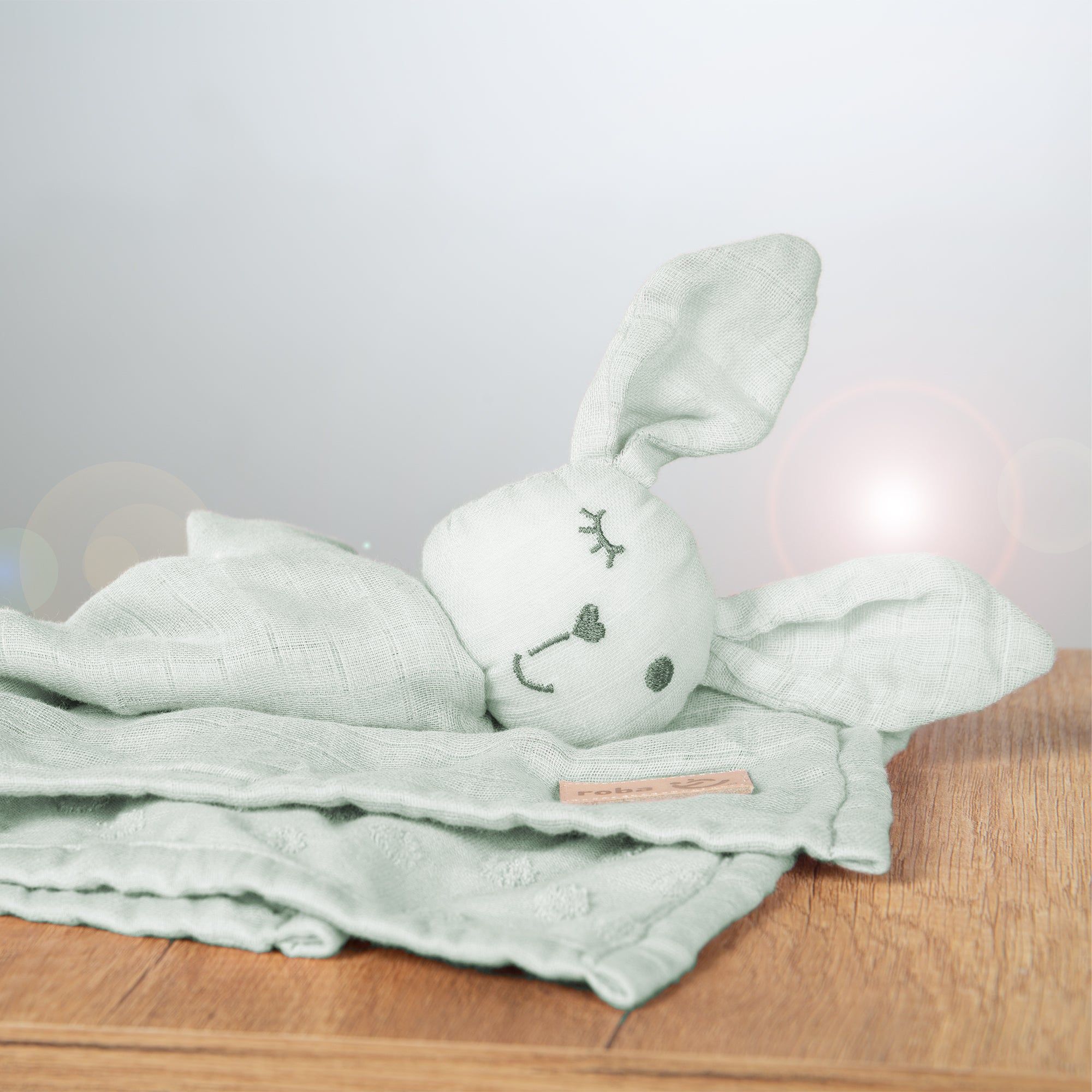 Doudou Lapin Bio Lil Planet - Roba - 40 X 40 Cm - Vert - 2
