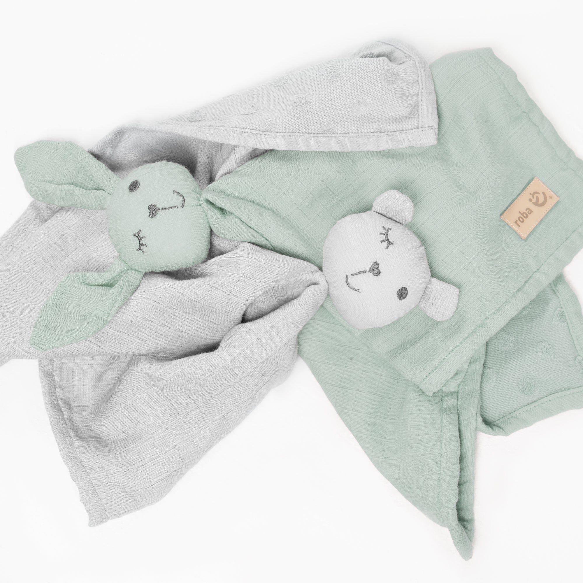 Doudou Lapin Bio Lil Planet - Roba - 40 X 40 Cm - Vert - 5