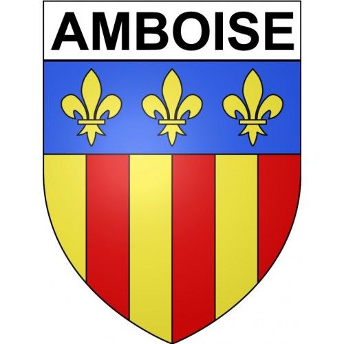 Amboise 37 Ville Stickers Blason Autocollant Adhésif - 8 Cm