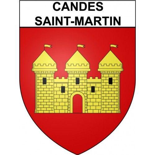 Candes-Saint-Martin 37 Ville Stickers Blason Autocollant Adhésif - 4 Cm