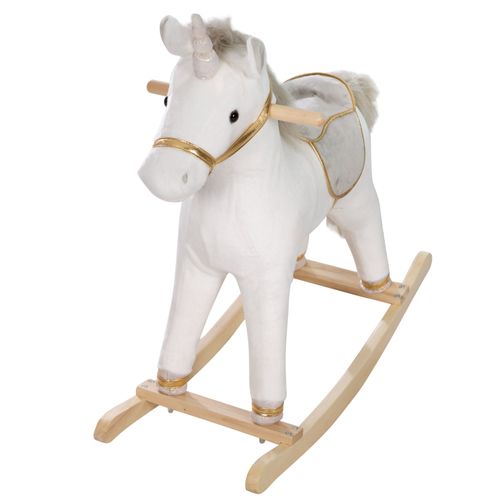 Licorne À Bascule Rembourrée Pour Enfants De 2 À 6 Ans - Roba - Blanc/Gris