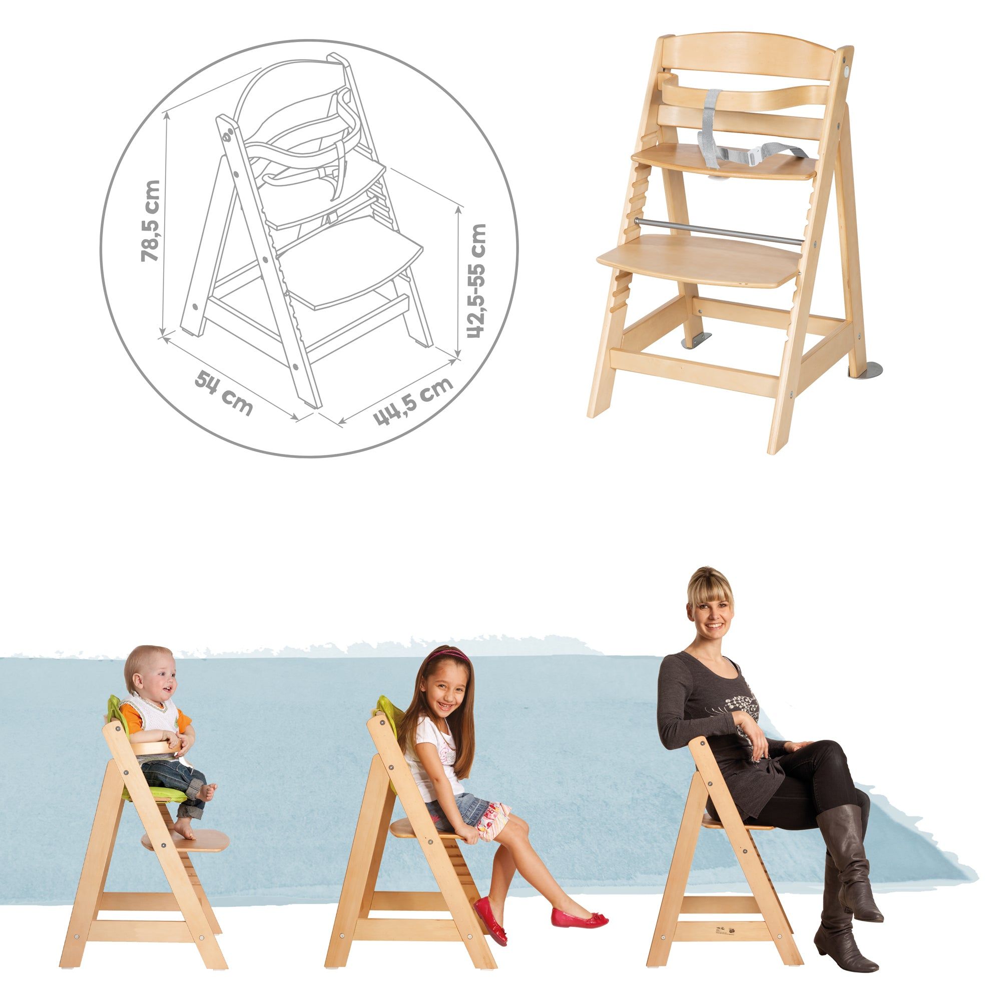 Roba Chaise Haute volutive 'Born Up' 2 En 1 Naturel + Trans... - 8