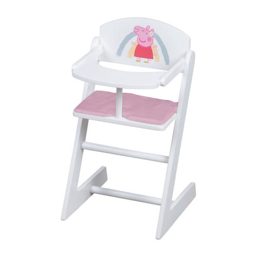 Chaise Haute En Bois Peppa Pig - Roba - Motif Truie - Blanc - Rose