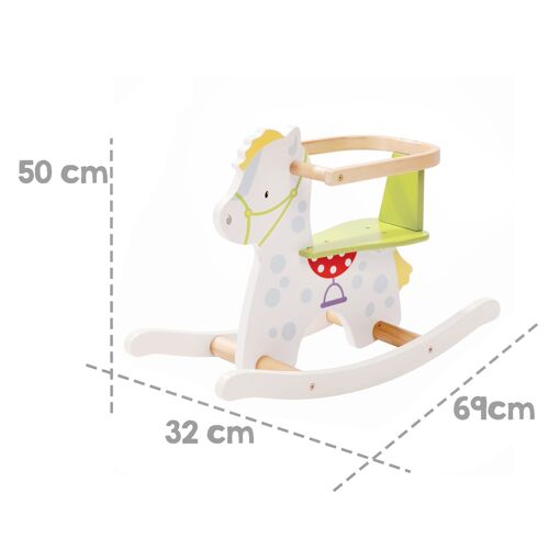 Cheval � Bascule En Bois Kleine Racker Roba - Multicolore - ... - 5