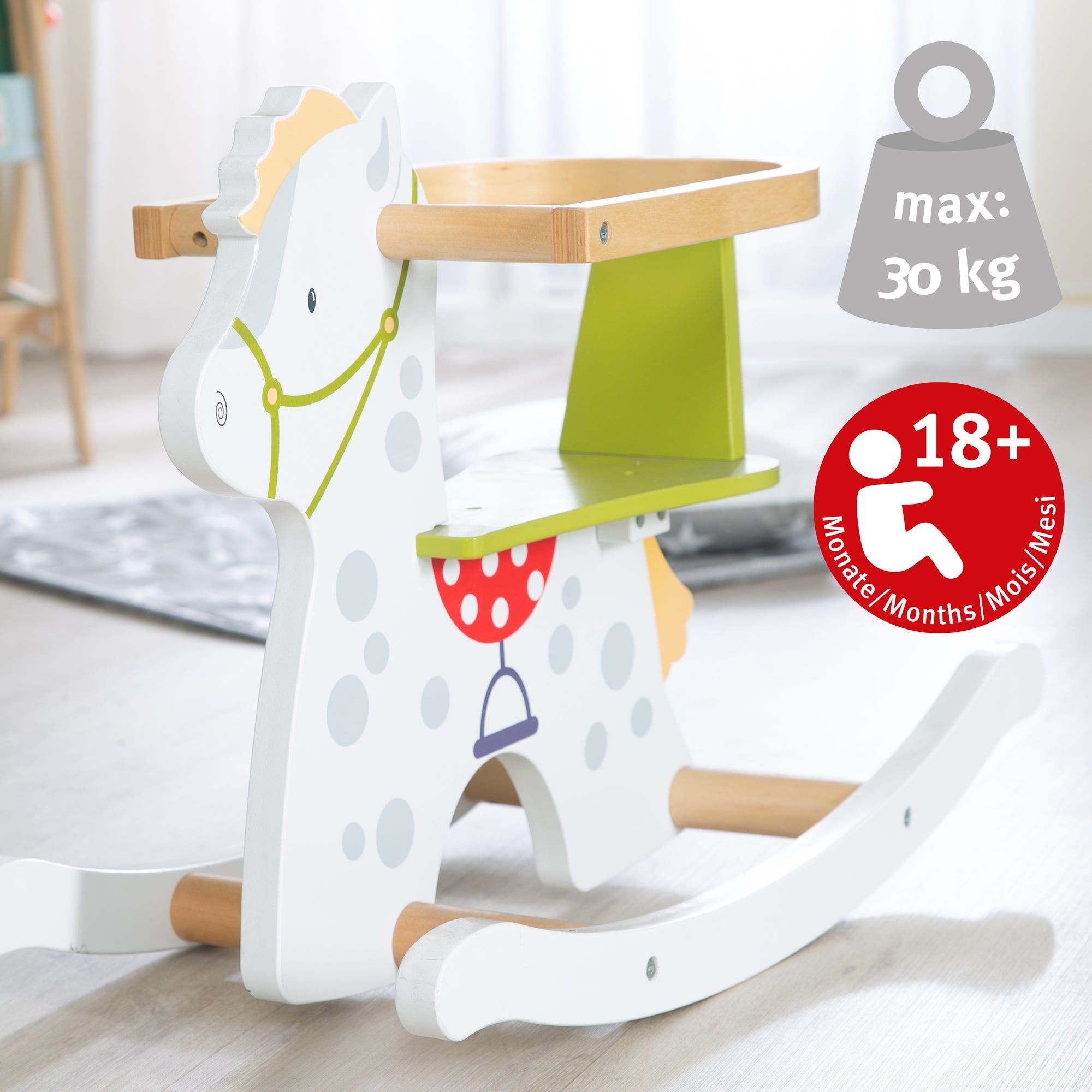 Cheval � Bascule En Bois Kleine Racker Roba - Multicolore - ... - 7